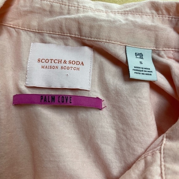SCOTCH & Soda Maison light cotton pink button front blouse shirt S - Picture 3 of 4